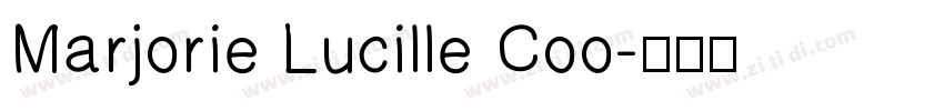 Marjorie Lucille Coo字体转换